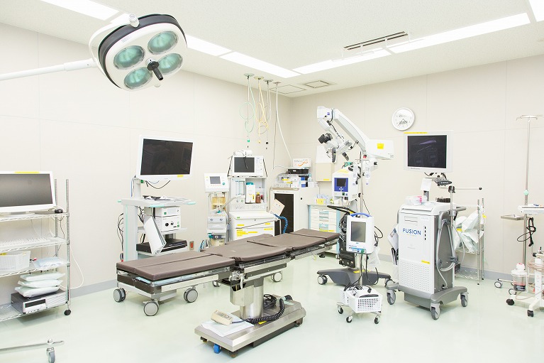 大阪の老木医院の急性中耳炎を行う手術室
